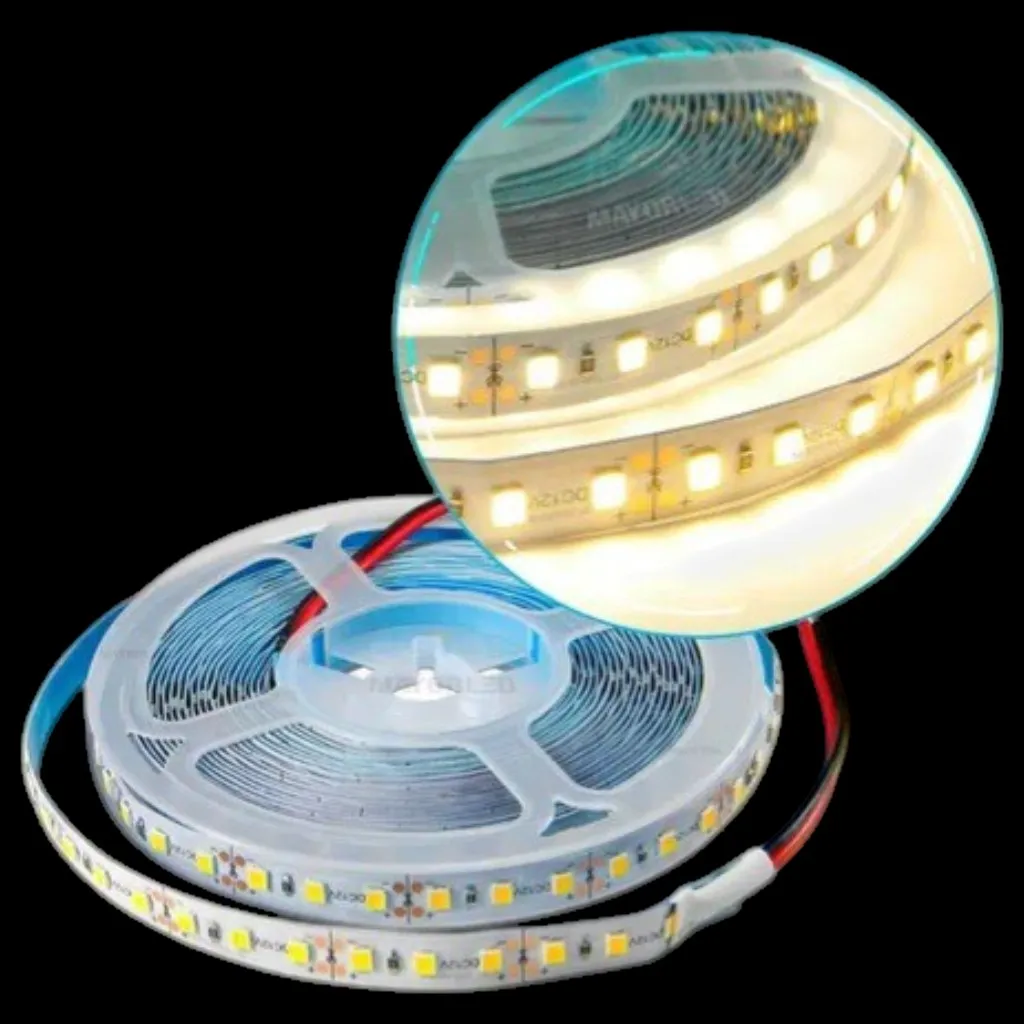 [12V-2835-120LED-IP65-8MM Rosa] Tira LED 12V SMD 2835 – 120 LED/m – IP65 – 8mm Rollo x5mts (Rosa)