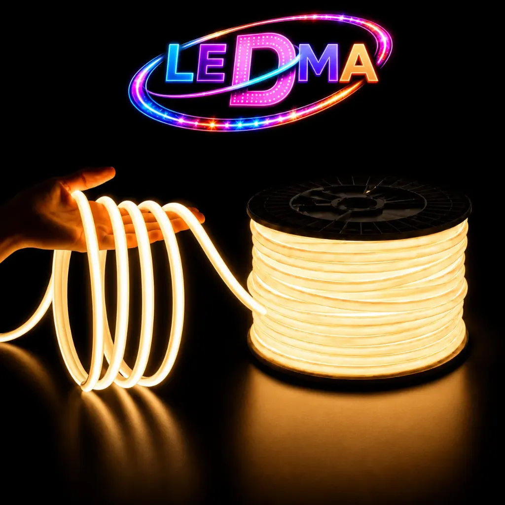 [N-220v-COB-320D-IP65] Neon Flexible COB 220v - 320d/m - IP65 exterior Blanco Calido - X METRO