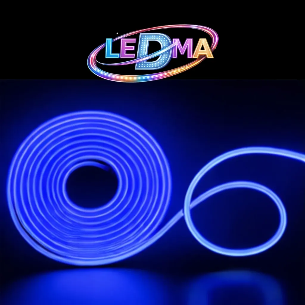[2835-120LED-IP67-5+11MM 12V] Neon Flex 11x5 - 12v - ip65 exterior - 2835 - AZUL X METRO