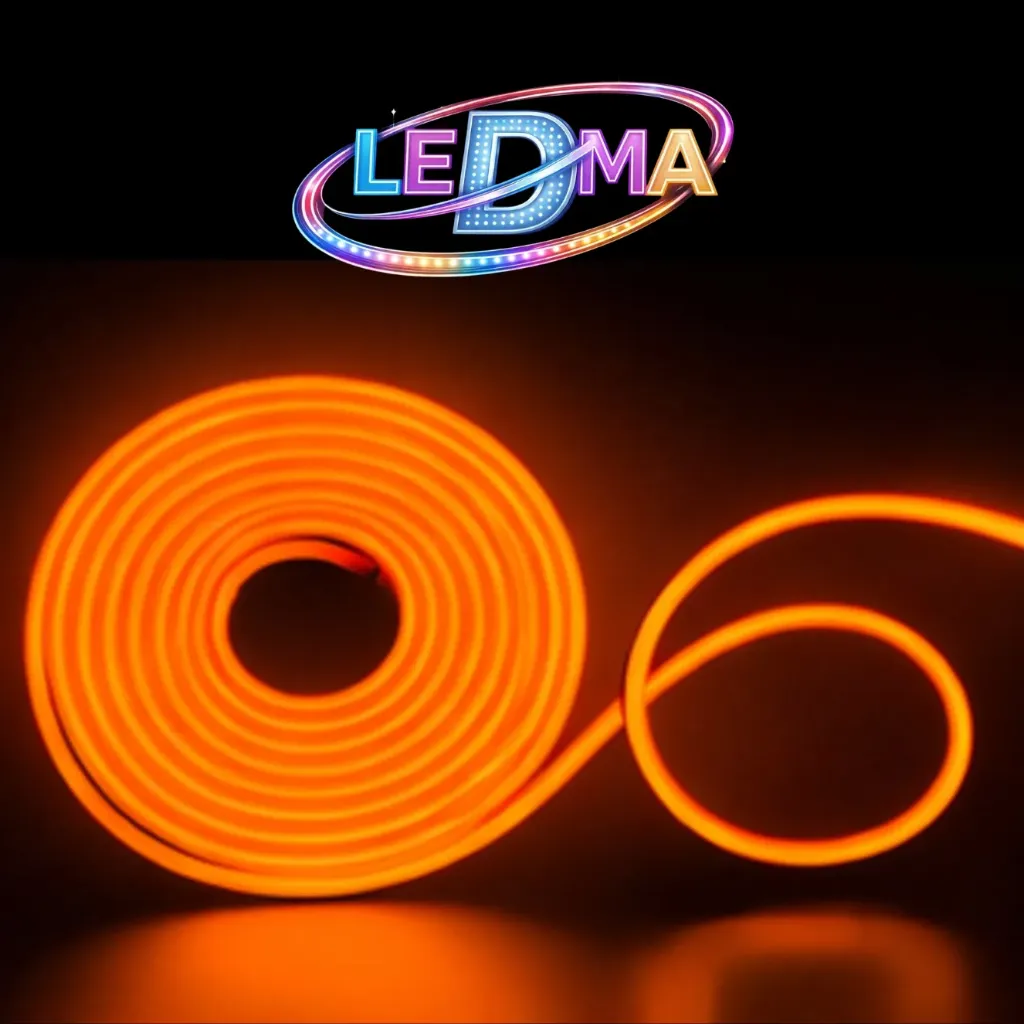 [2835-120LED-IP67-5+11MM 12V] Neon Flex 11x5 - 12v - ip65 exterior - 2835 - NARANJA X METRO