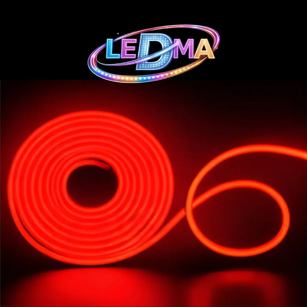 [2835-120LED-IP67-5+11MM 12V] Neon Flex 11x5 - 12v - ip65 exterior - 2835 - ROJO X METRO