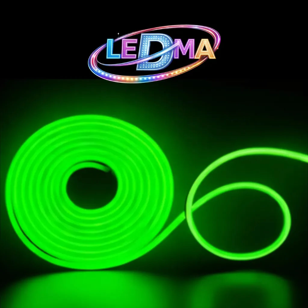 [2835-120LED-IP67-5+11MM 12V] Neon Flex 11x5 - 12v - ip65 exterior - 2835 - VERDE X METRO