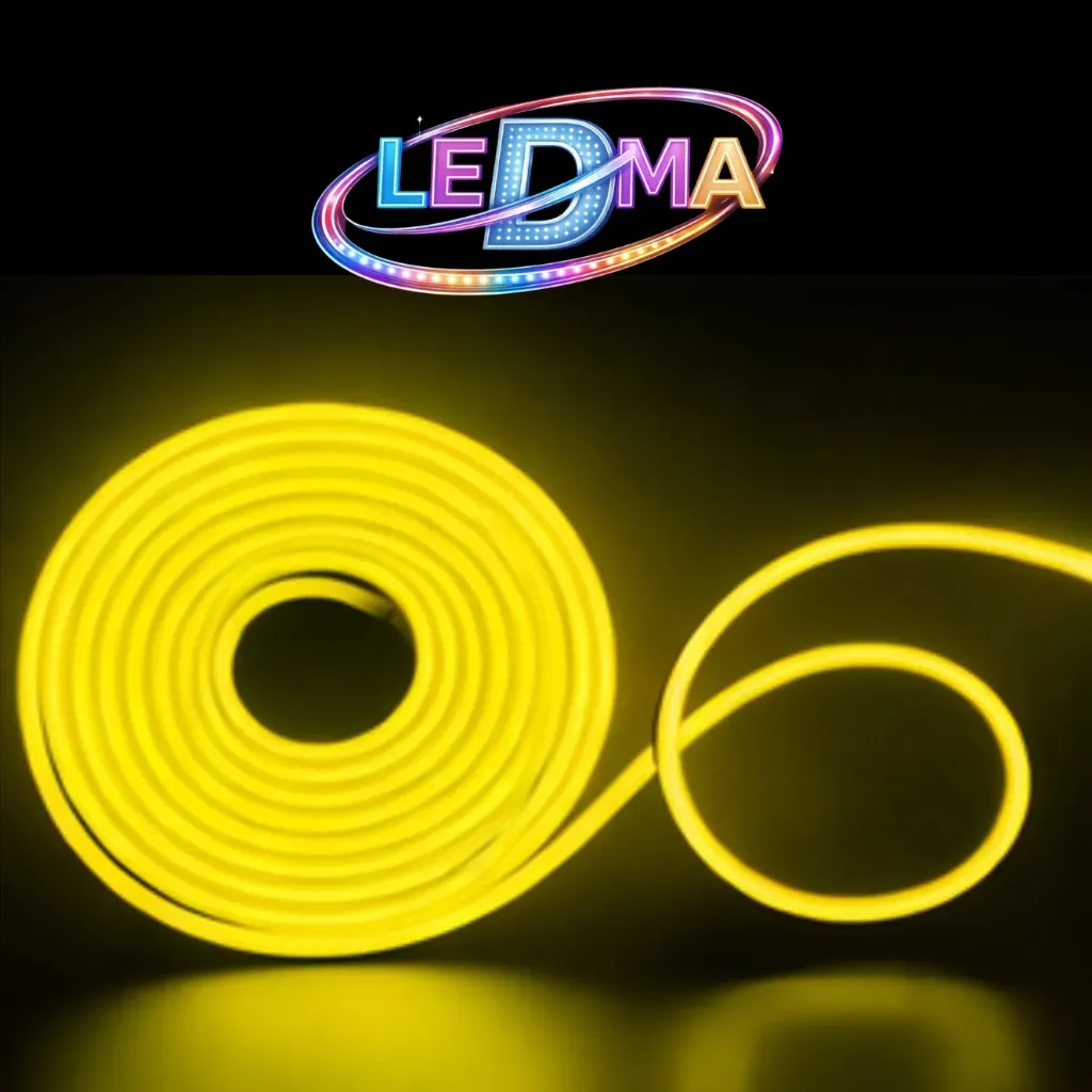 [2835-120LED-IP67-5+11MM 12V] Neon Flex 11x5 - 12v - ip65 exterior - 2835 - AMARILLO X METRO