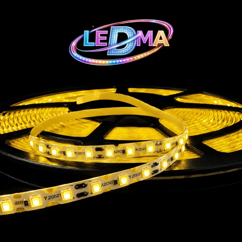 [12V-S2835-120D-IP20] Tira LED ZigZag 2835 - 12V - 7.2W/m - 120led/m - IP20 interior (AMARILLO) X METRO