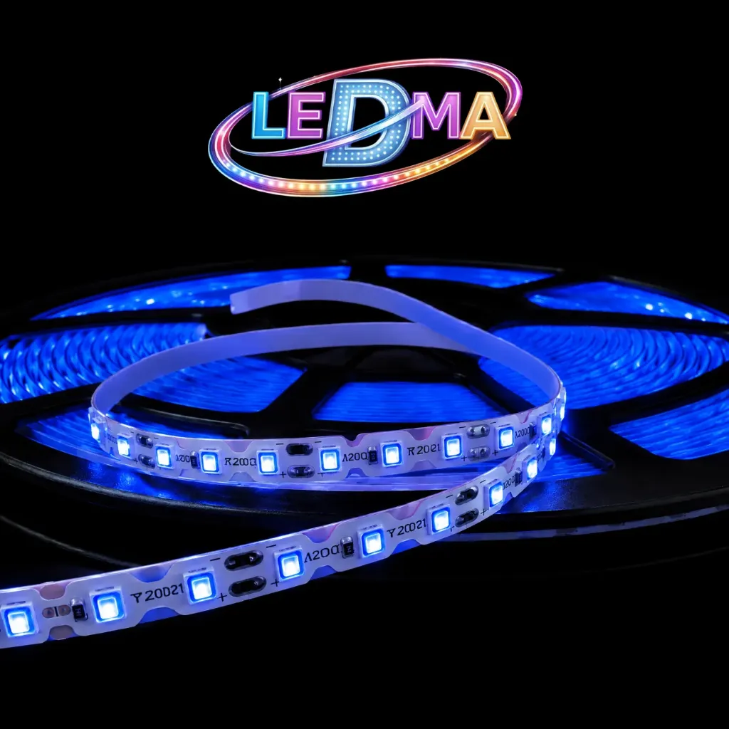 [12V-S2835-120D-IP20] Tira LED ZigZag 2835 - 12V - 7.2W/m - 120led/m - IP20 interior (AZUL) X METRO