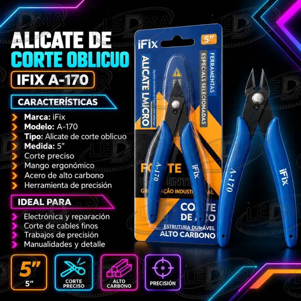 [ALICATE170] Alicate de Corte Oblicuo Ifix 170